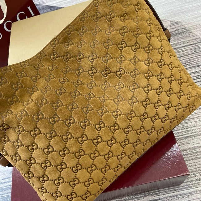 Gucci Beatrix medium tote bag suede 850926 Brown GG