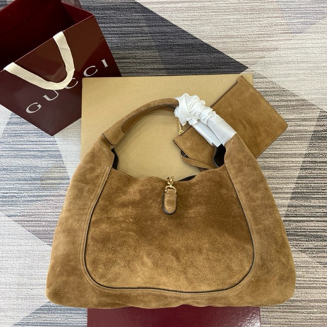 Gucci Softbit maxi shoulder bag 837466 Variation brown suede