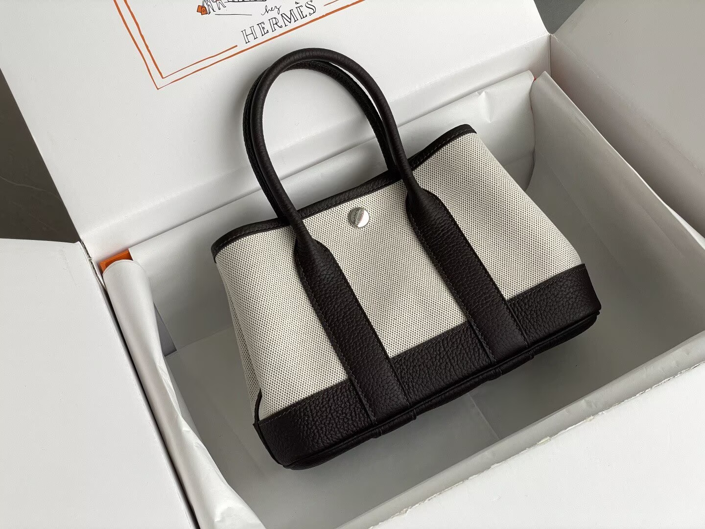Hermes Mini Garden Party Tote Bags H3673 Black Hermes Mini Garden Party Tote Bags H3673 Black