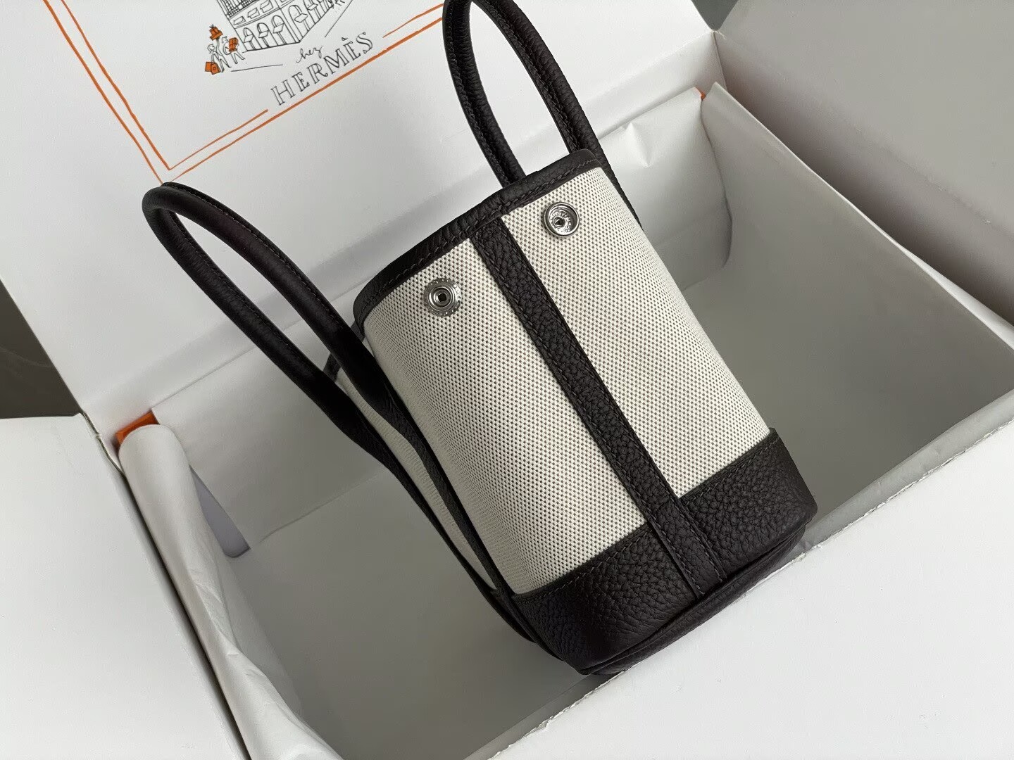 Hermes Mini Garden Party Tote Bags H3673 Black Hermes Mini Garden Party Tote Bags H3673 Black