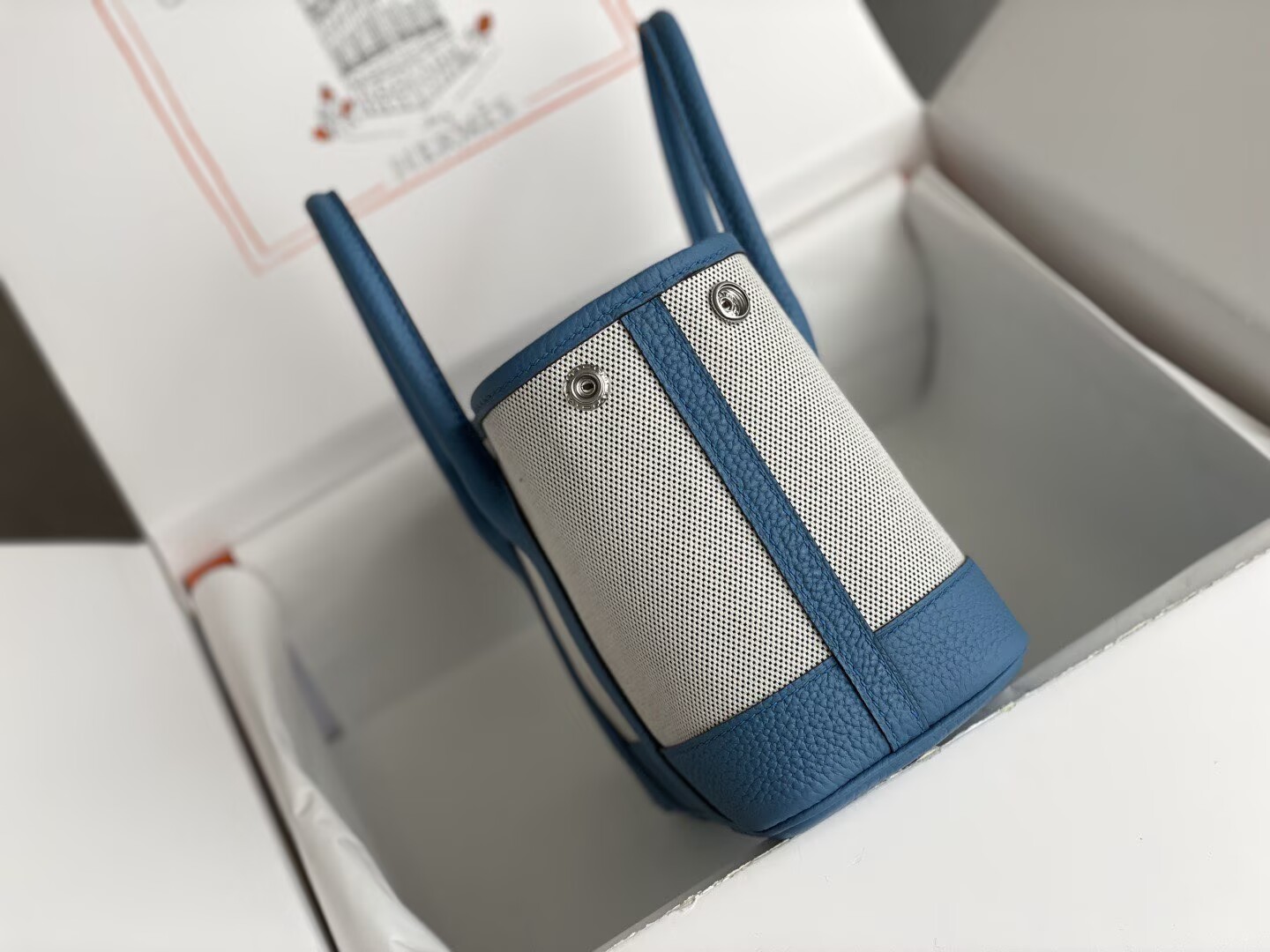 Hermes Mini Garden Party Tote Bags H3673 Blue Hermes Mini Garden Party Tote Bags H3673 Blue