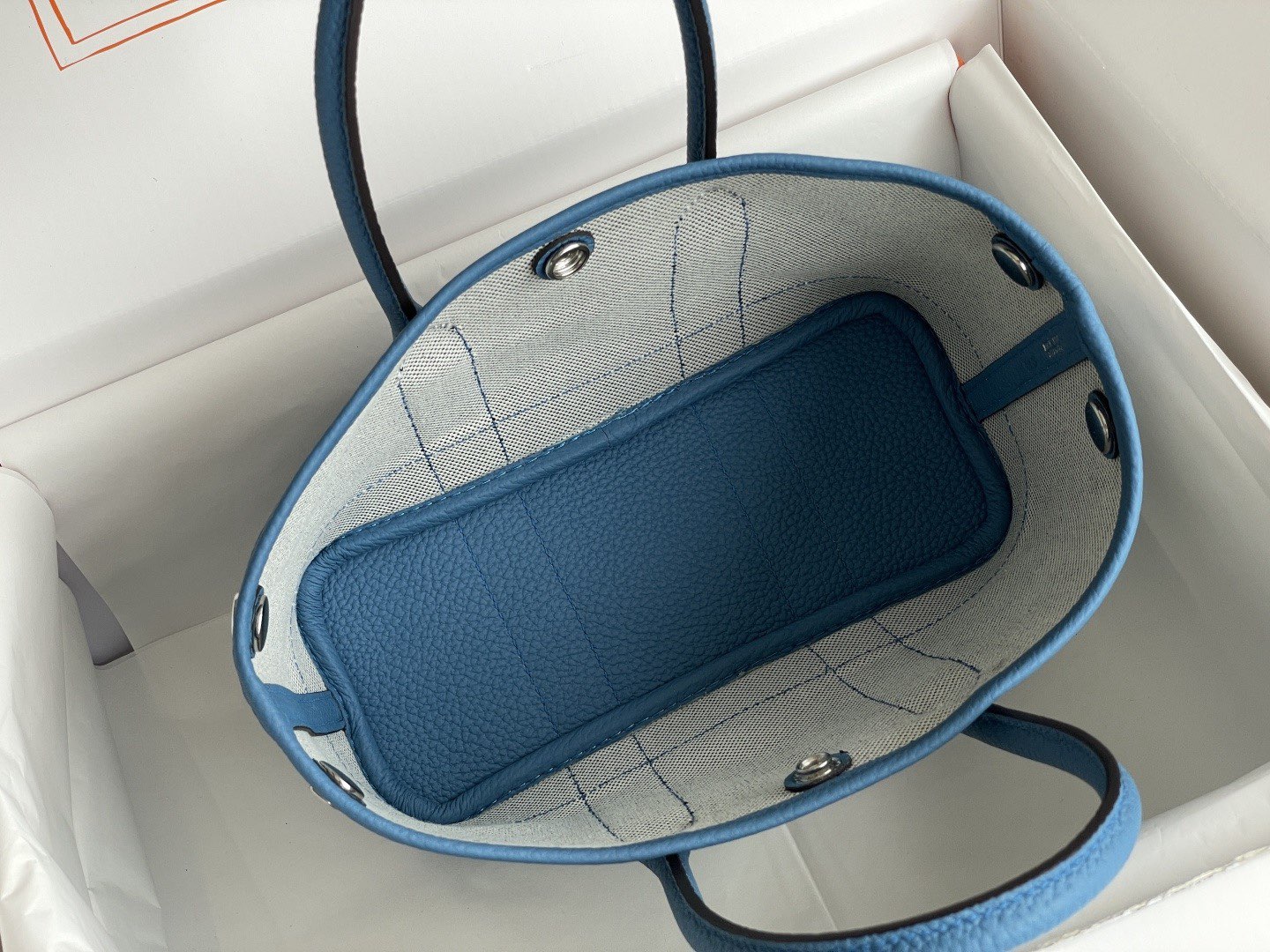 Hermes Mini Garden Party Tote Bags H3673 Blue Hermes Mini Garden Party Tote Bags H3673 Blue