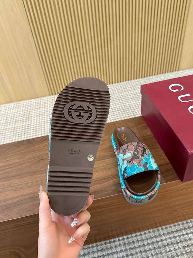 GUCCI Womens platform slide sandal 87185-2