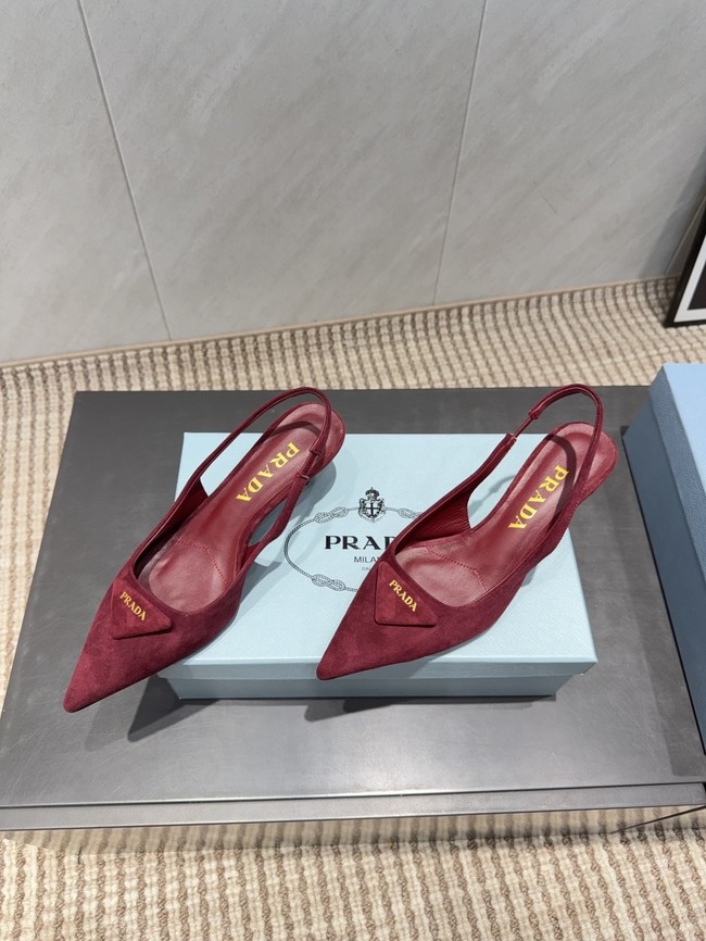 Prada leather slingback pumps 87220-3