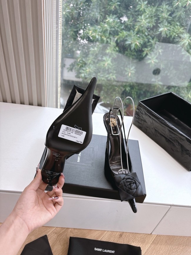 YSL AMALIA slingback pumps in satin crepe 21025-1