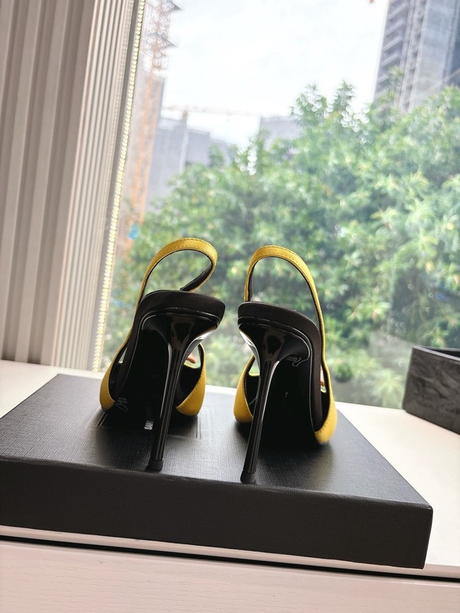 YSL AMALIA slingback pumps in satin crepe 21025-6