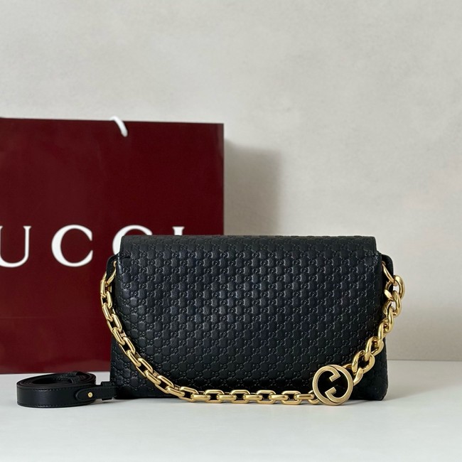 GUCCI Medium shoulder bag with chain 857622 black