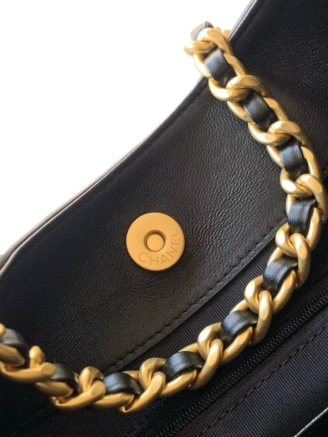 CHANEL Hobo Bag Calfskin AS5970 black