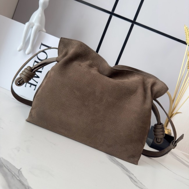 Loewe Flamenco Leather Shoulder Bag 262386 dark brown