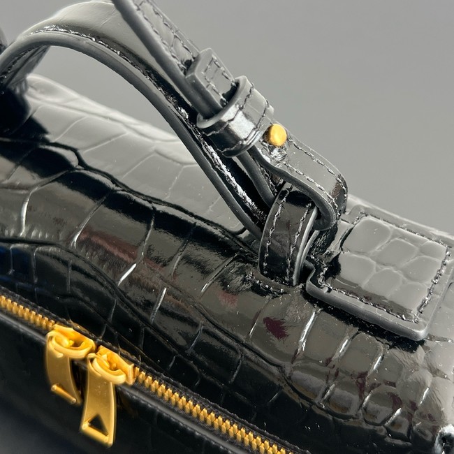 Bottega Veneta Bang Bang Crocodile skin 789109 black