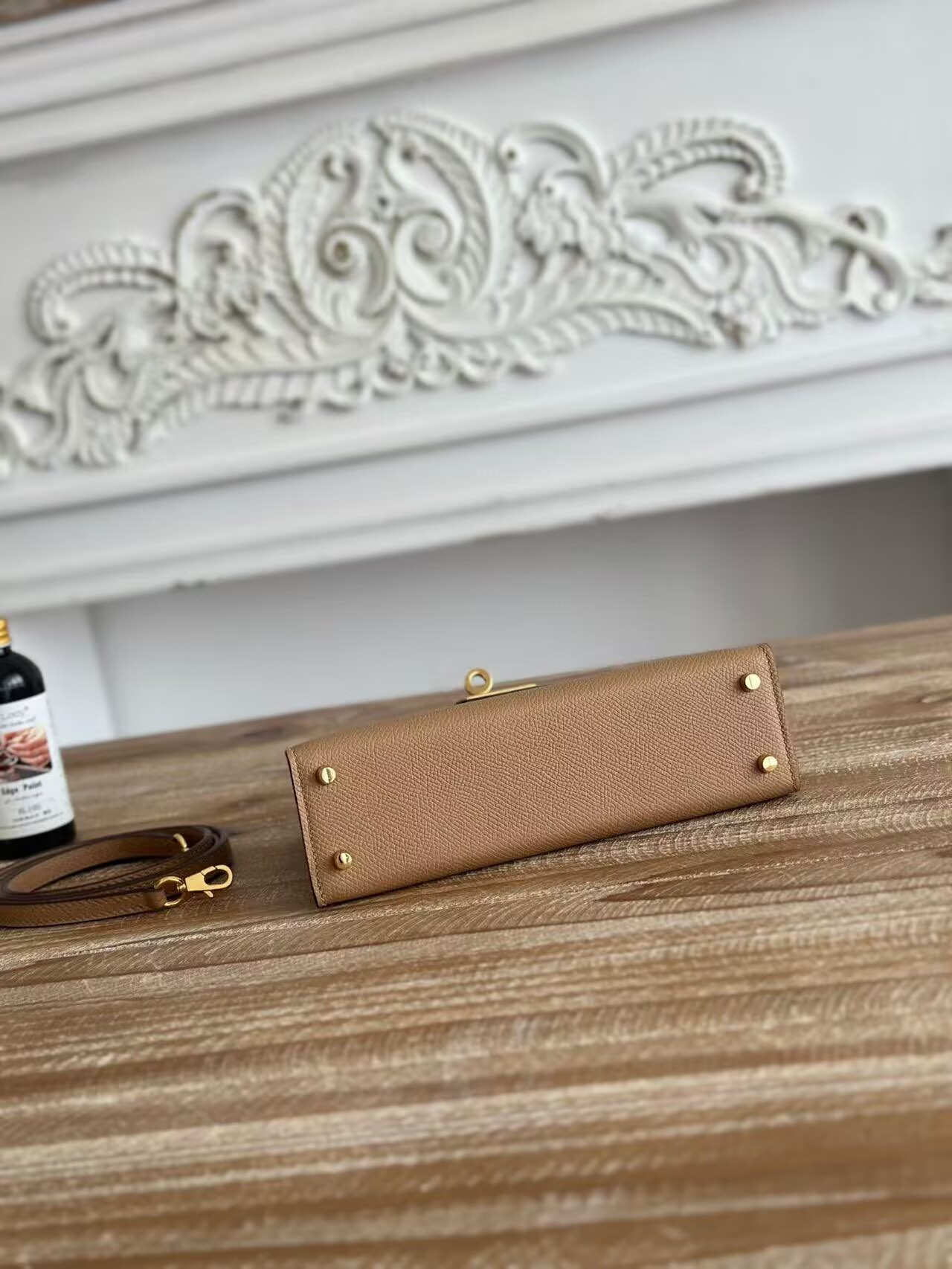 Hermes Kelly 19cm Shoulder Bags Original Epsom Leather KL19 Gray Hermes Kelly 19cm Shoulder Bags Original Epsom Leather KL19 Gray