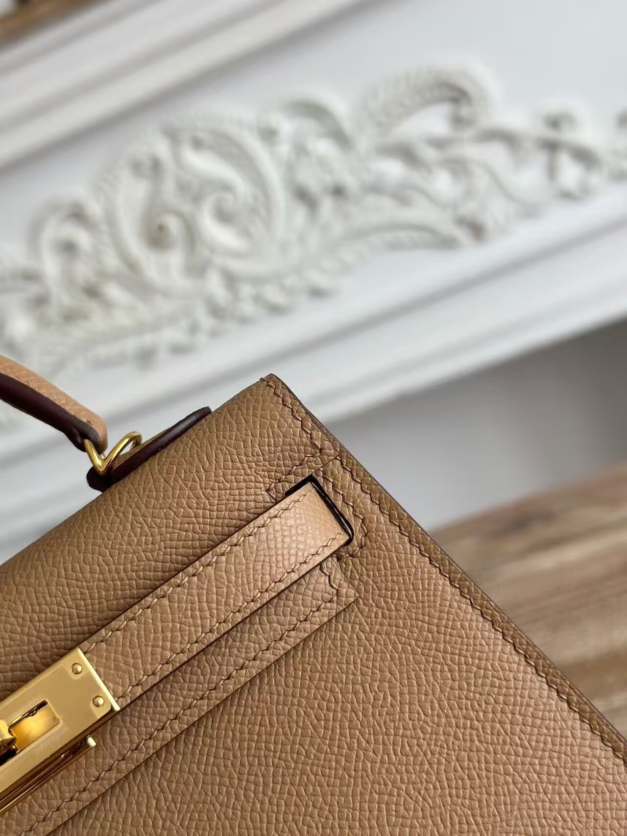 Hermes Kelly 19cm Shoulder Bags Original Epsom Leather KL19 Gray Hermes Kelly 19cm Shoulder Bags Original Epsom Leather KL19 Gray