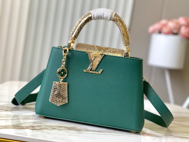 Louis Vuitton Capucines BB M89369 green&gold Snake skin