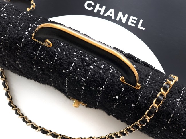 Chanel Large Flap Bag With Top Handle AS5807 BLACK