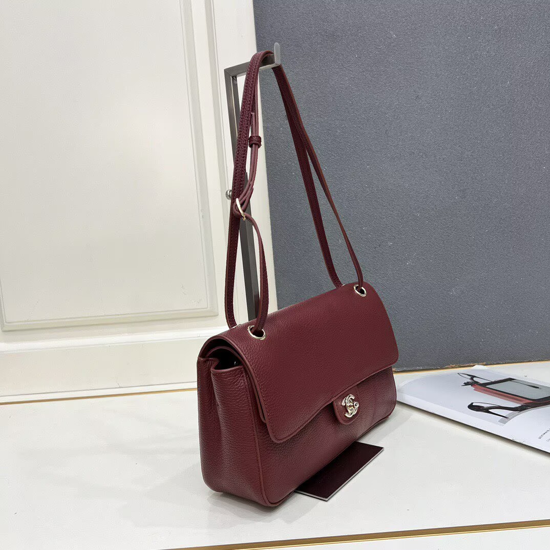 Chanel 26SS Original Leather Tote Shopping Bag 1A013 Burgundy Chanel 26SS Original Leather Tote Shopping Bag 1A013 Burgundy