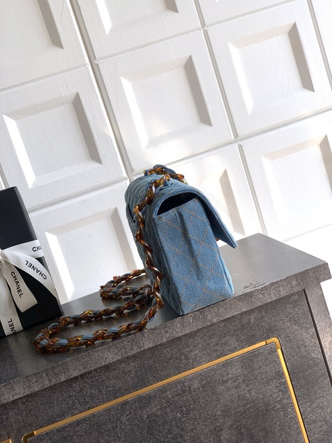 Chanel Flapbag Denim & Gold Metal 1116 Blue