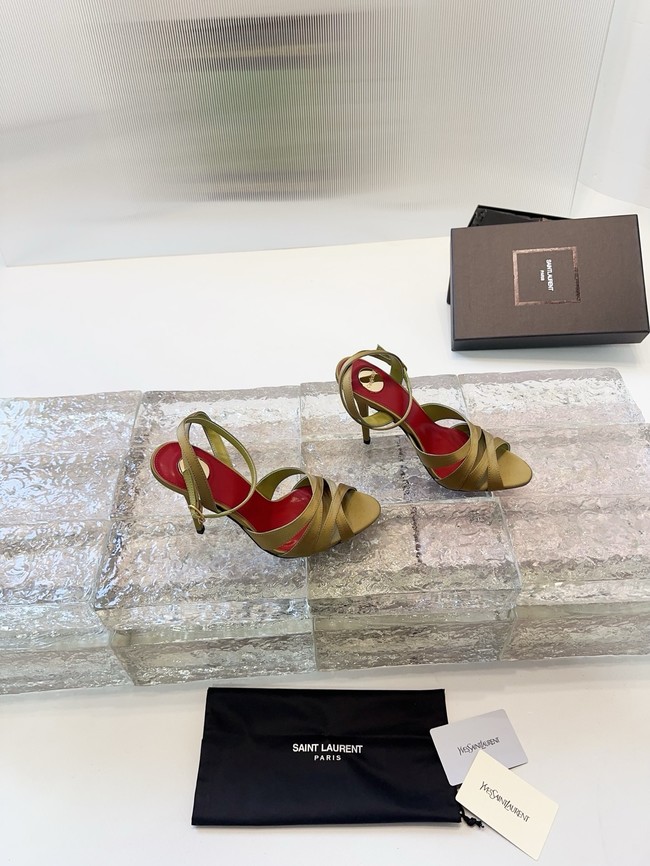 Saint Laurent CHANDELLE sandals in satin crepe 21047-2
