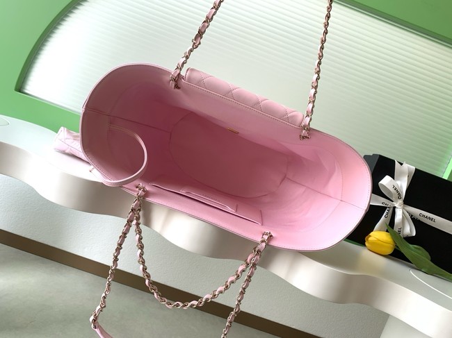 CHANEL Large Tote AS5952 Beige & pink