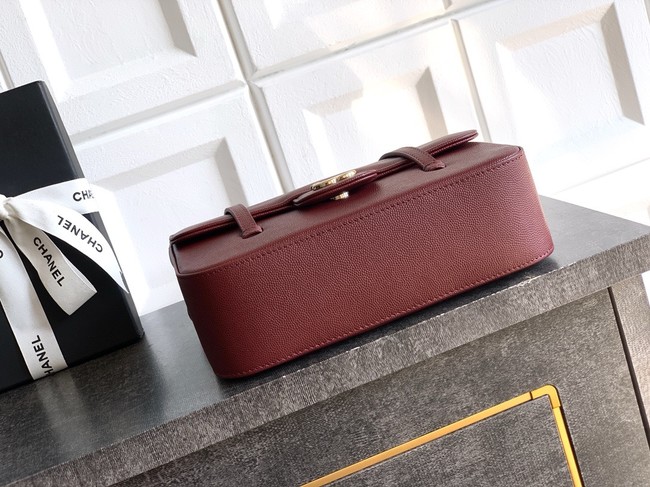 CHANEL Small Flap Bag AS6130 burgundy