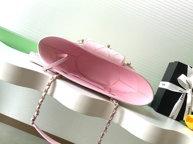 CHANEL Small Tote AS5951 Beige & pink