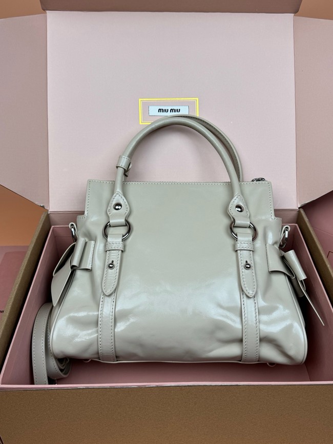 MIU MIU Original Leather Top Handle Bag 3598 gray