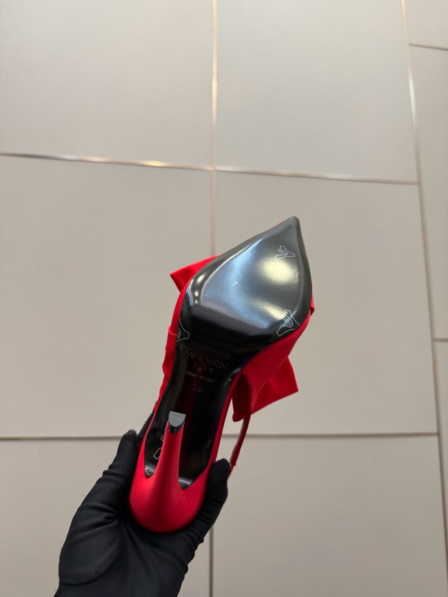 Saint Laurent AMALIA slingback pumps in satin crepe Heel 10.5CM 55726-6