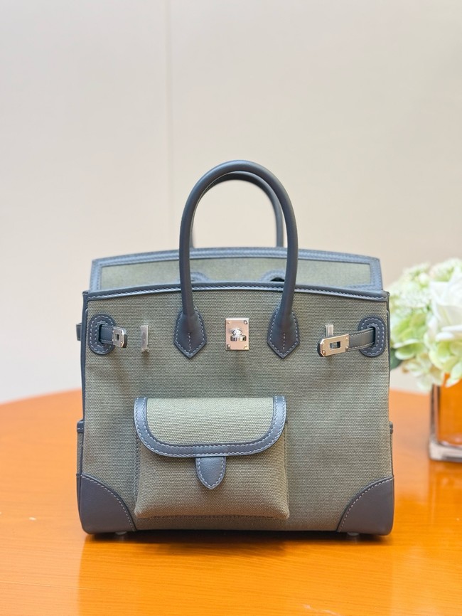 Hermes Birkin Toile & Cuir H6987-4