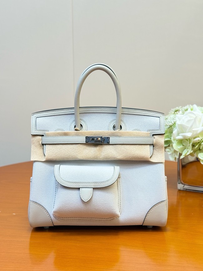 Hermes Birkin Toile & Cuir H6987-8