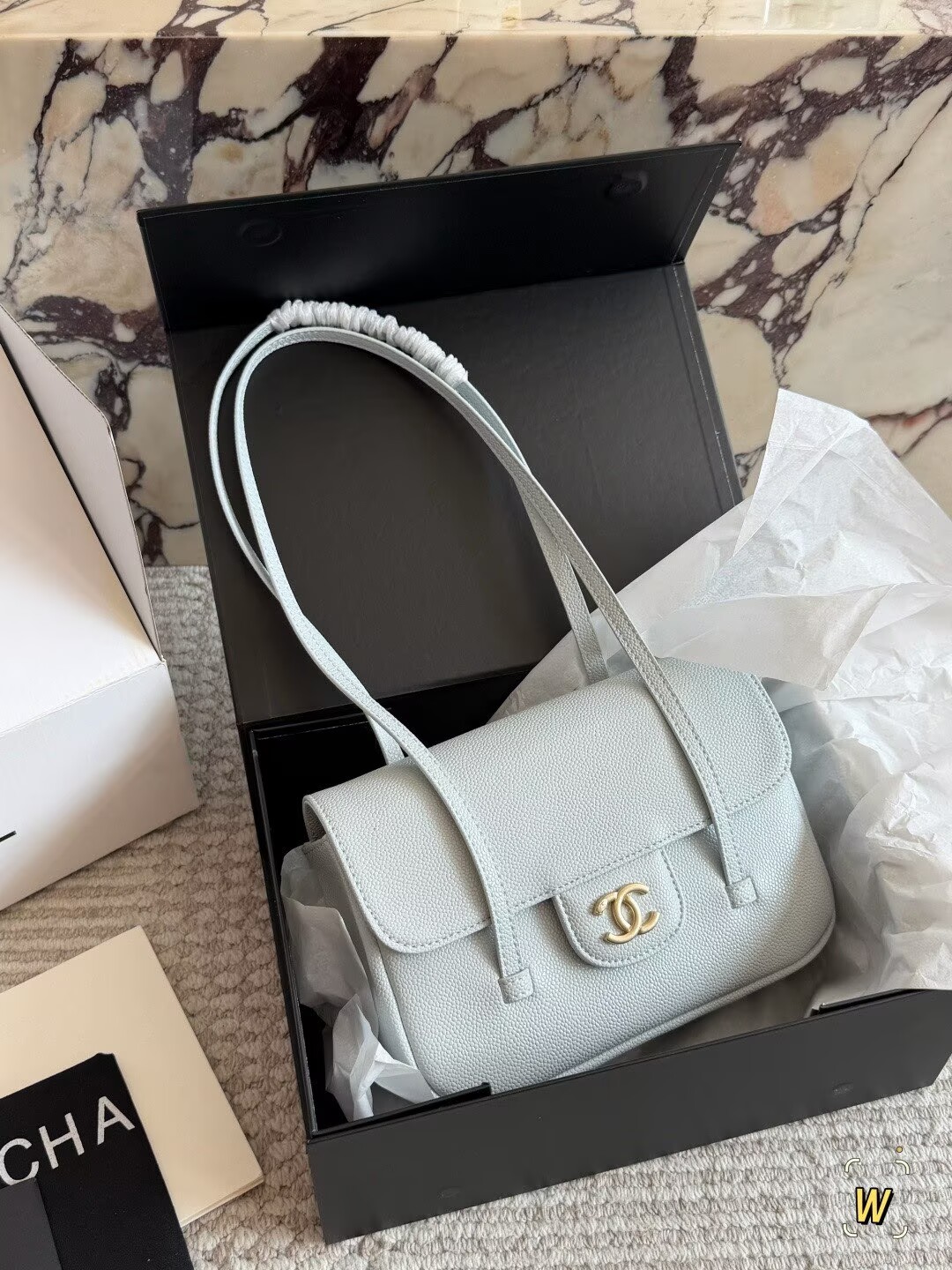 Chanel 26S Preppy Coco Top Handle Bag A53201 Off-White