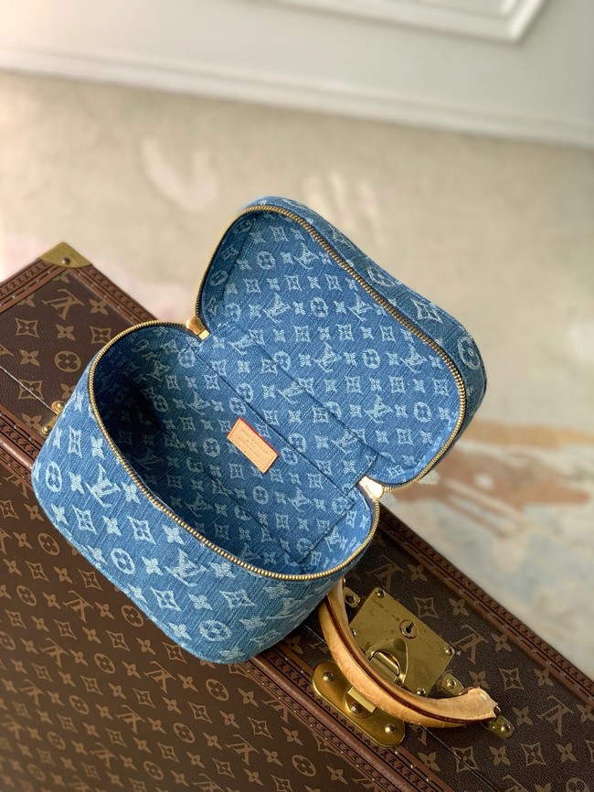 Louis Vuitton NEW Nice Mini M27946 Blue Denim