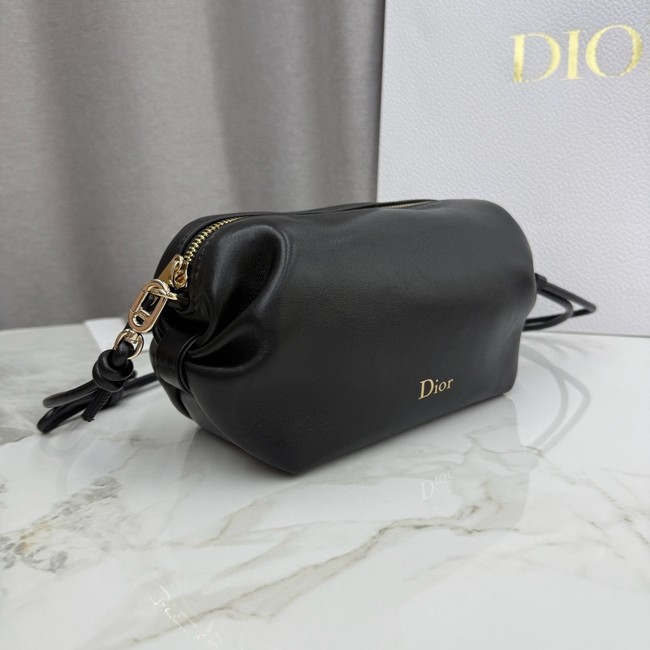 Dior Bow Pouch Supple Lambskin S3900PQ black