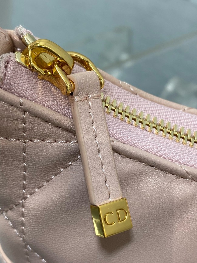 Small DiorTravel Nomad Pouch Cannage Lambskin 5267 pink