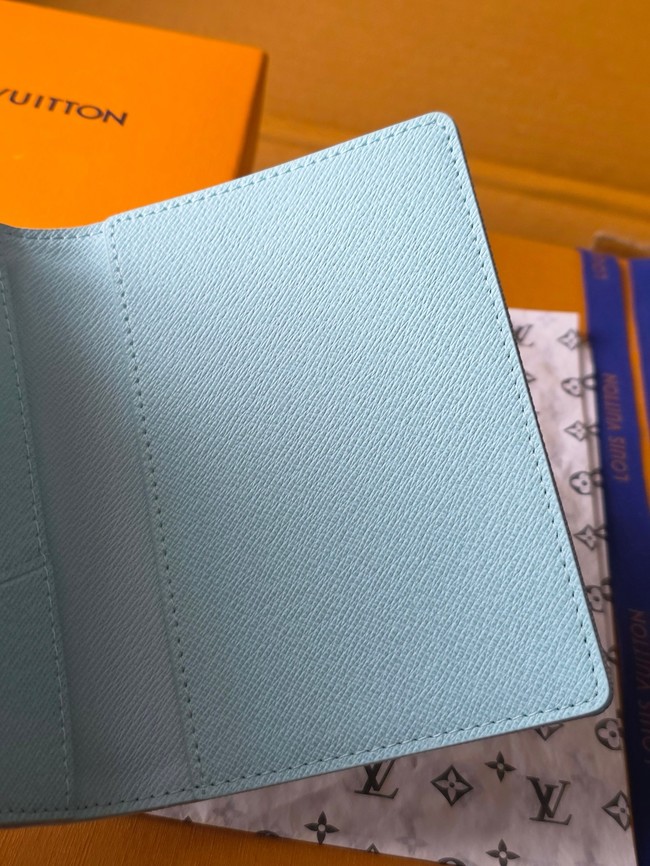 Louis Vuitton Passport Cover M27613 Bleu Courrier