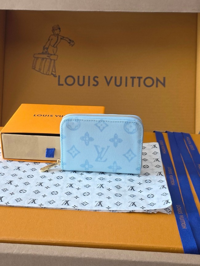 Louis Vuitton Zippy Coin Purse M27721 Bleu Courrier