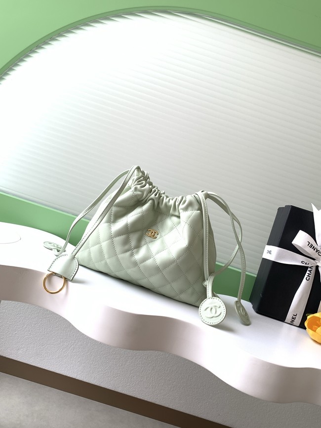 Chanel Lambskin Hobo Bag AS5227 light green