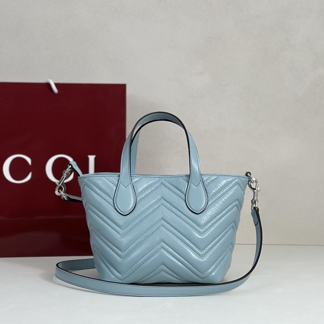 Gucci GG Marmont small tote bag 855391 Icy blue