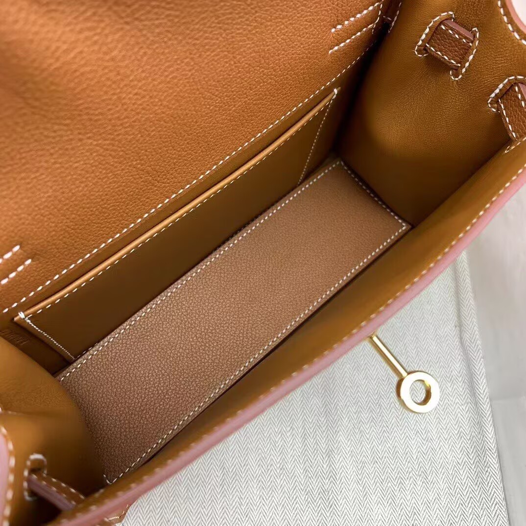 Hermes Kelly Danse Original Evercolor Leather 22CM KL22 Brown Gold-Tone Hermes Kelly Danse Original Evercolor Leather 22CM KL22 Brown Gold-Tone