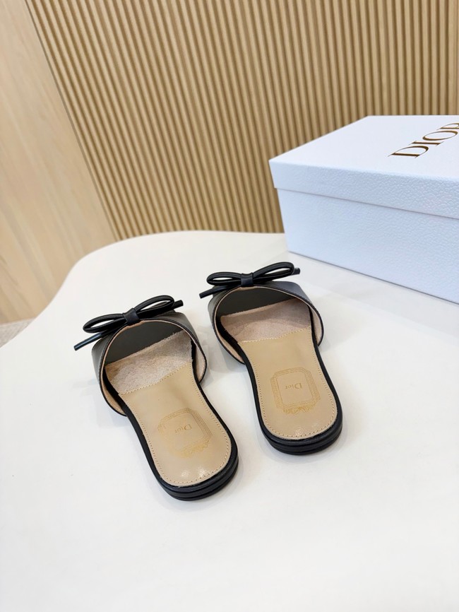 Dior Bow Slide Black Lambskin KCO583L-1