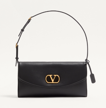 VALENTINO DEVAIN Small Sheepskin Shoulder Bag WB0T31 black