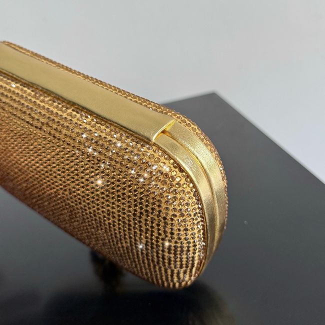 Bottega Veneta Soft Knot Clutch Crystal 866062V gold