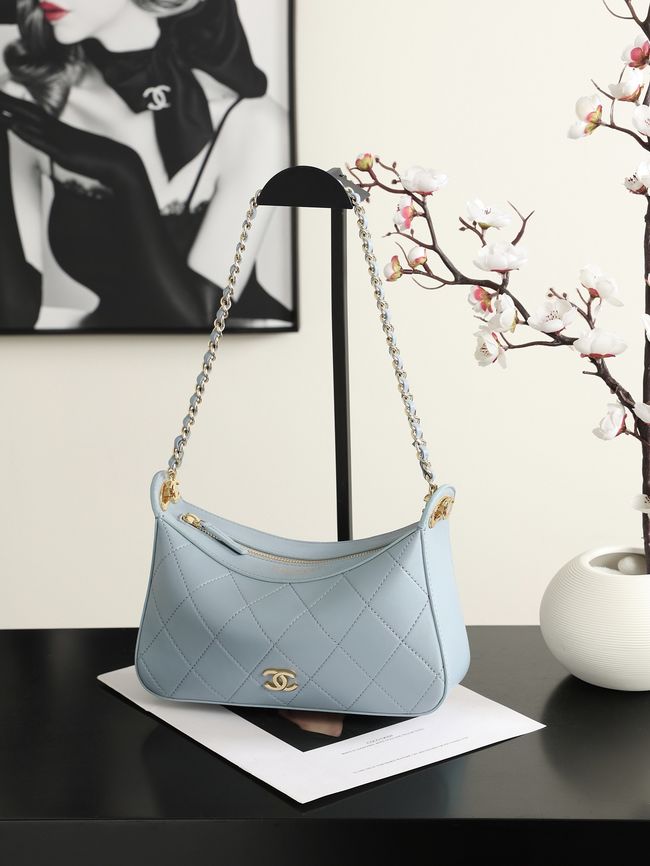 CHANEL Hobo Bag AS6640 blue
