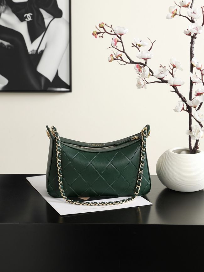 CHANEL Hobo Bag AS6640 green