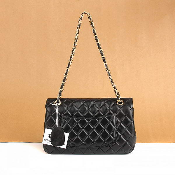 Chanel 2.55 Series Flap Bag 1112 Black Leather Golden Hardware Chanel 2.55 Series Flap Bag 1112 Black Leather Golden Hardware