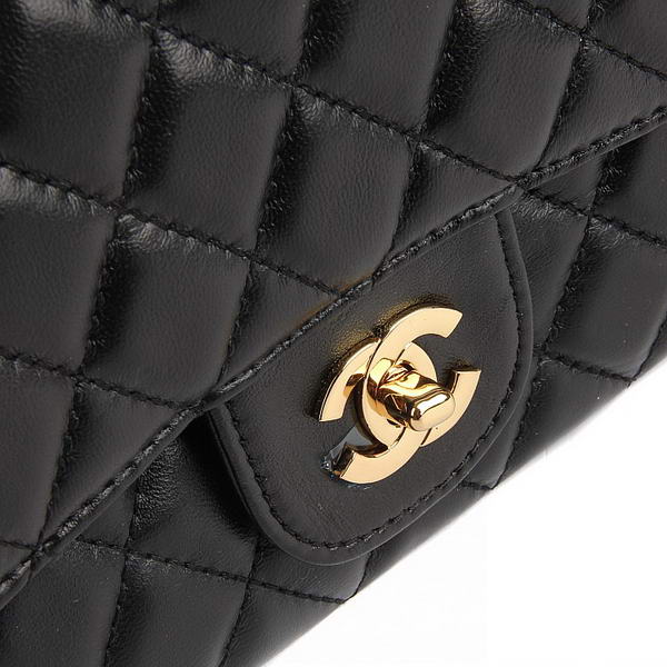 Chanel 2.55 Series Flap Bag 1112 Black Leather Golden Hardware Chanel 2.55 Series Flap Bag 1112 Black Leather Golden Hardware