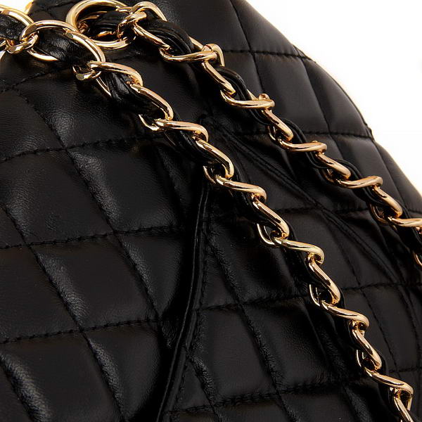 Chanel 2.55 Series Flap Bag 1112 Black Leather Golden Hardware Chanel 2.55 Series Flap Bag 1112 Black Leather Golden Hardware