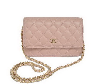 Chanel Lambskin Leather Flap Bag A33814 Pink Gold Chanel Lambskin Leather Flap Bag A33814 Pink Gold