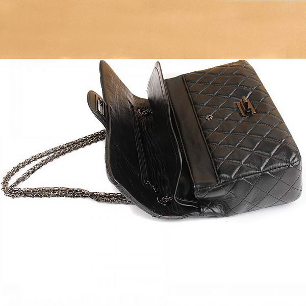 Chanel Classic Bags A40711 Black Lambskin Leather Silver