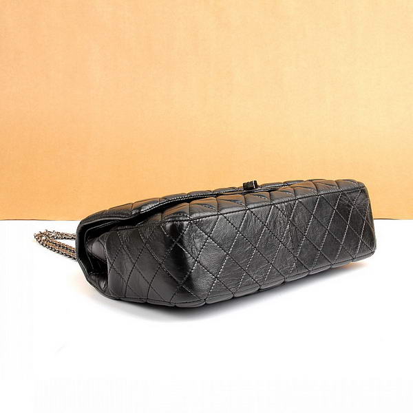 Chanel Classic Bags A40711 Black Lambskin Leather Silver