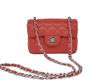 Cheap Chanel Classic mini Flap Bag 1115 Red Leather Silver Hardware Cheap Chanel Classic mini Flap Bag 1115 Red Leather Silver Hardware