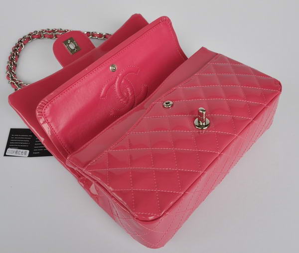 Cheap Chanel 2.55 Series Flap Bag 1112 Peach Patent Leather Silver Hardware Cheap Chanel 2.55 Series Flap Bag 1112 Peach Patent Leather Silver Hardware